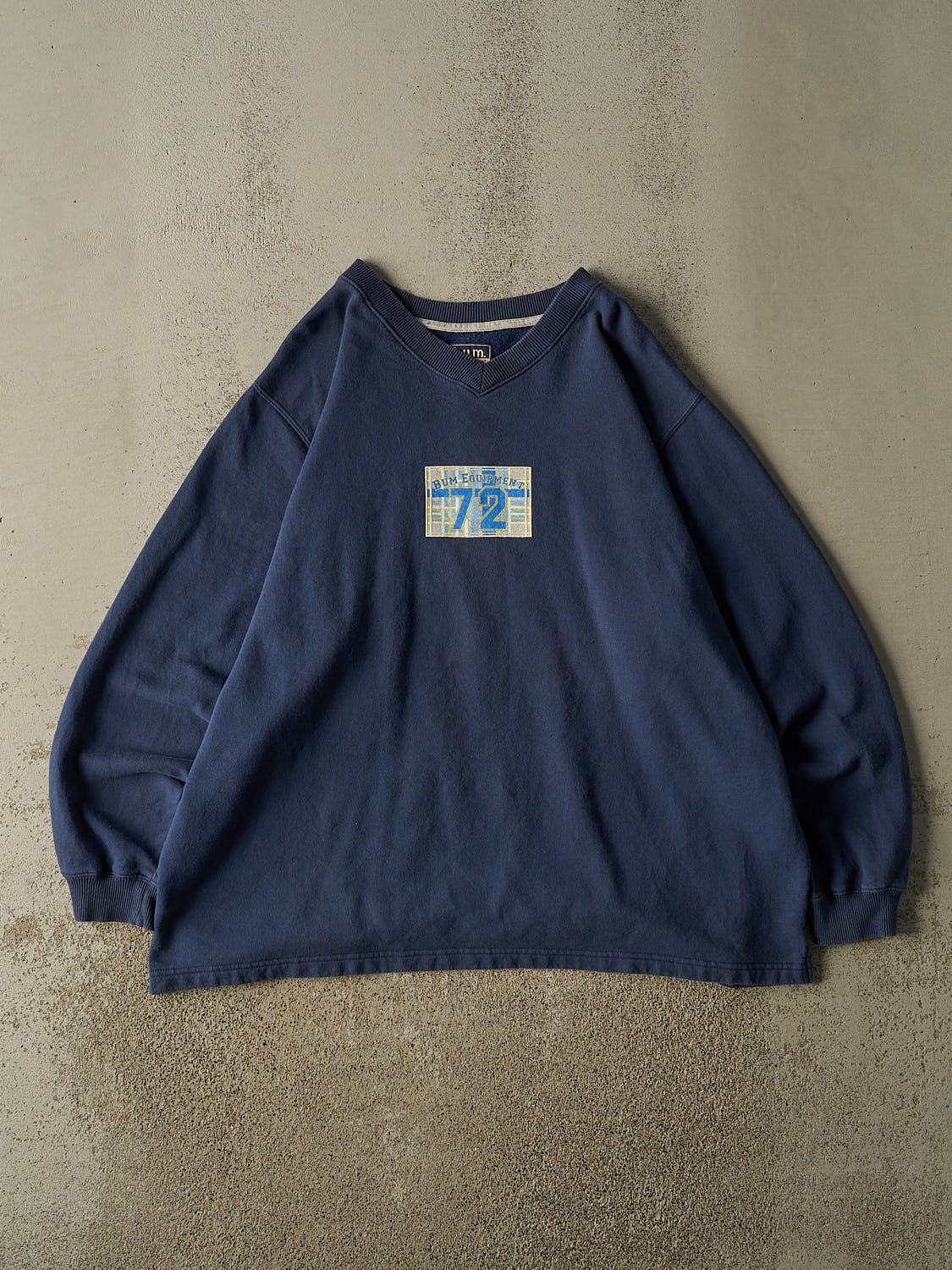 Vintage Y2K Navy Blue Bum Equipment Lightweight Crewneck (XXL)