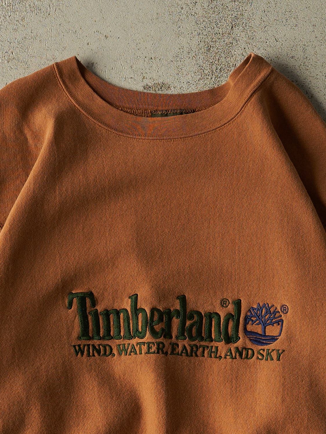 Vintage Y2K Orange Timberland Embroidered Crewneck (XL/XXL)