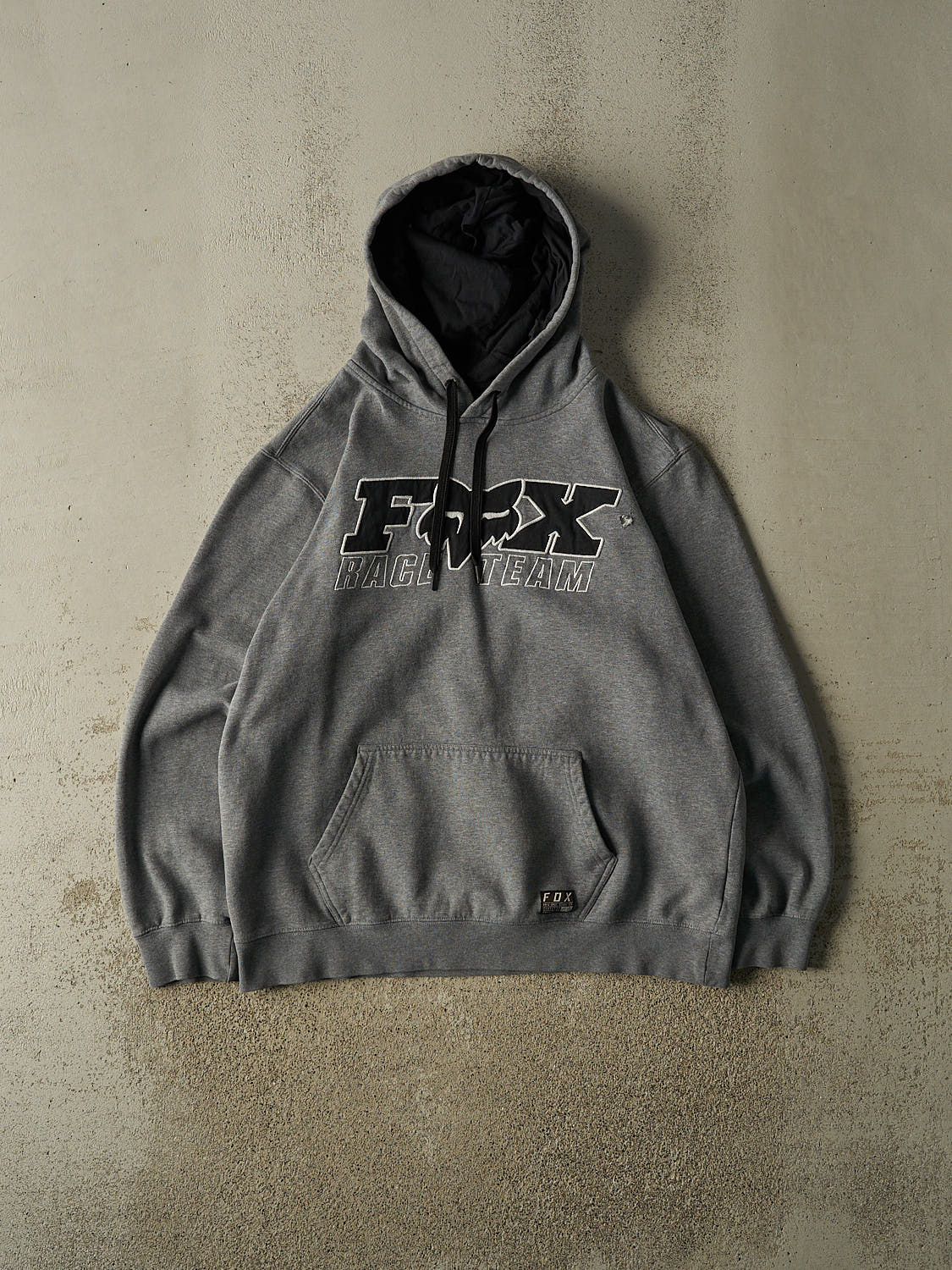 Vintage Y2K Grey Fox Racing Embroidered Hoodie (M/L)