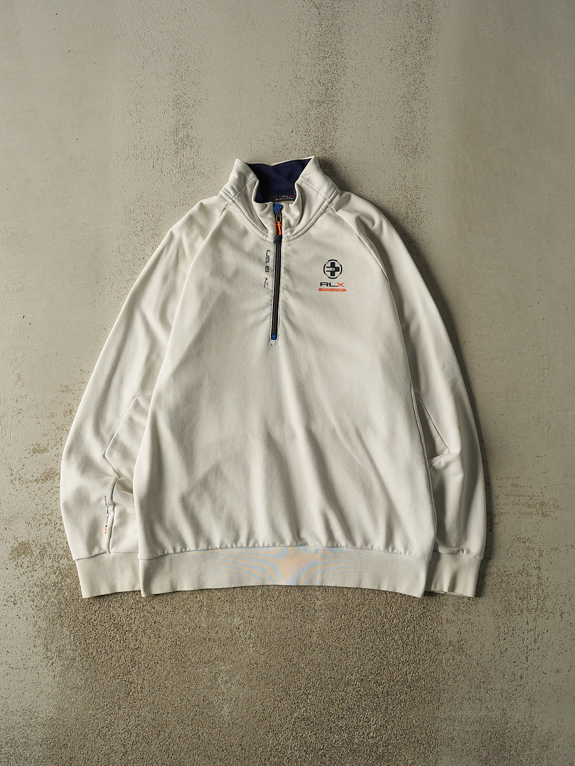 Vintage Y2K White Ralph Lauren RLX Sailing Quarter Zip (XL/XXL)