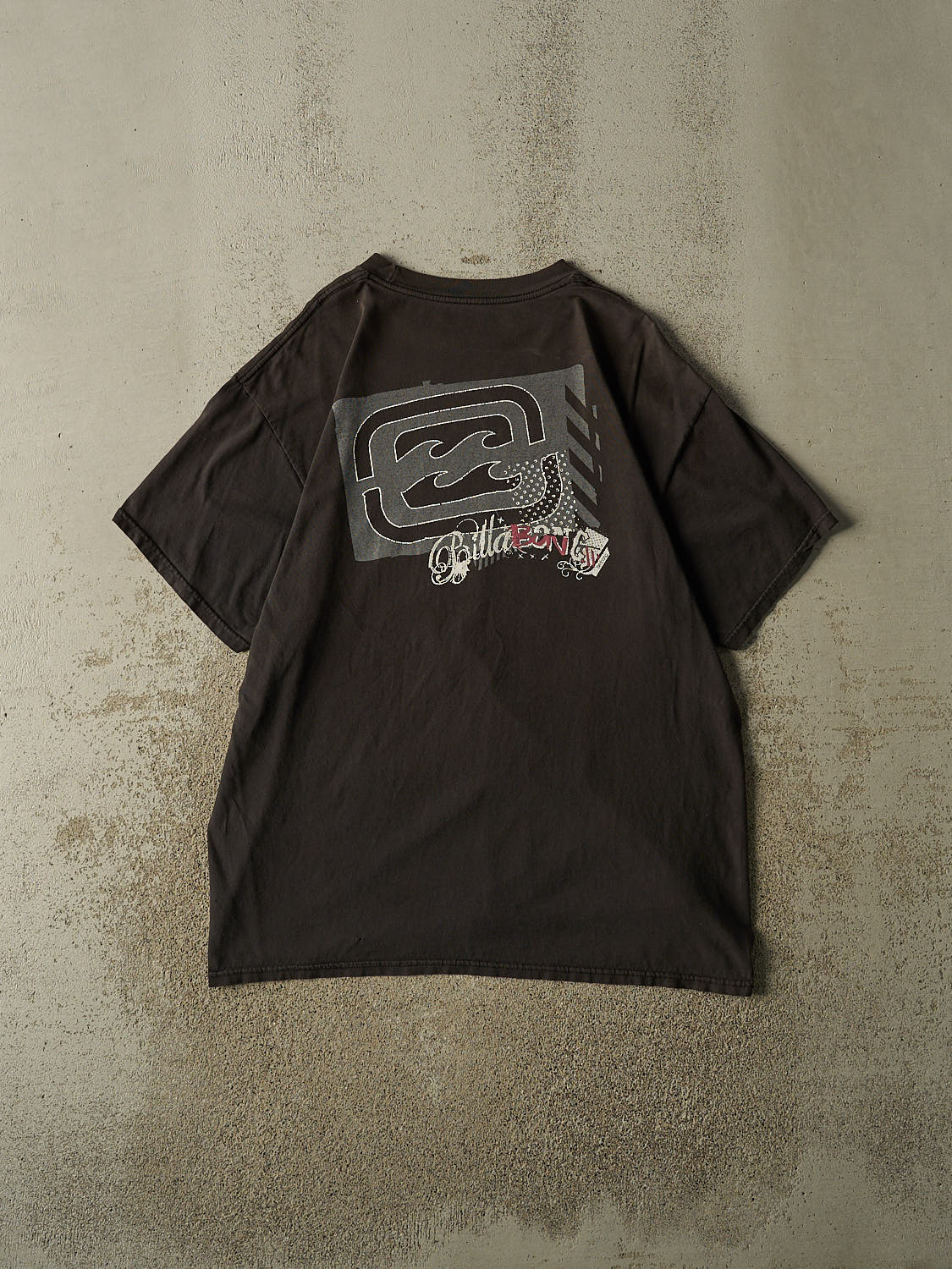 Vintage Y2K Faded Black Billabong Tee (XL)