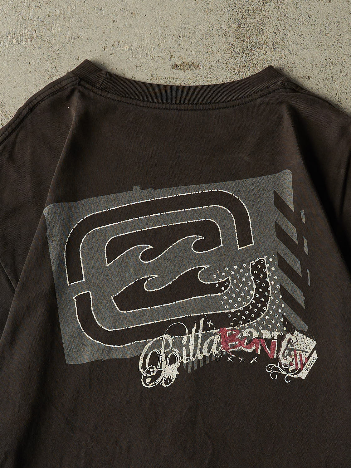 Vintage Y2K Faded Black Billabong Tee (XL)