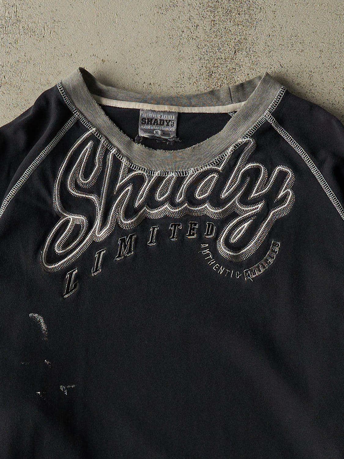 Vintage Y2K Faded Black Shady Ltd. Embroidered Long Sleeve (XL/XXL)