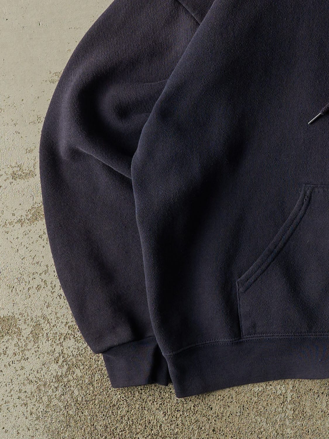 Vintage 90s Navy Blue Blank Zip Up Hoodie (L)