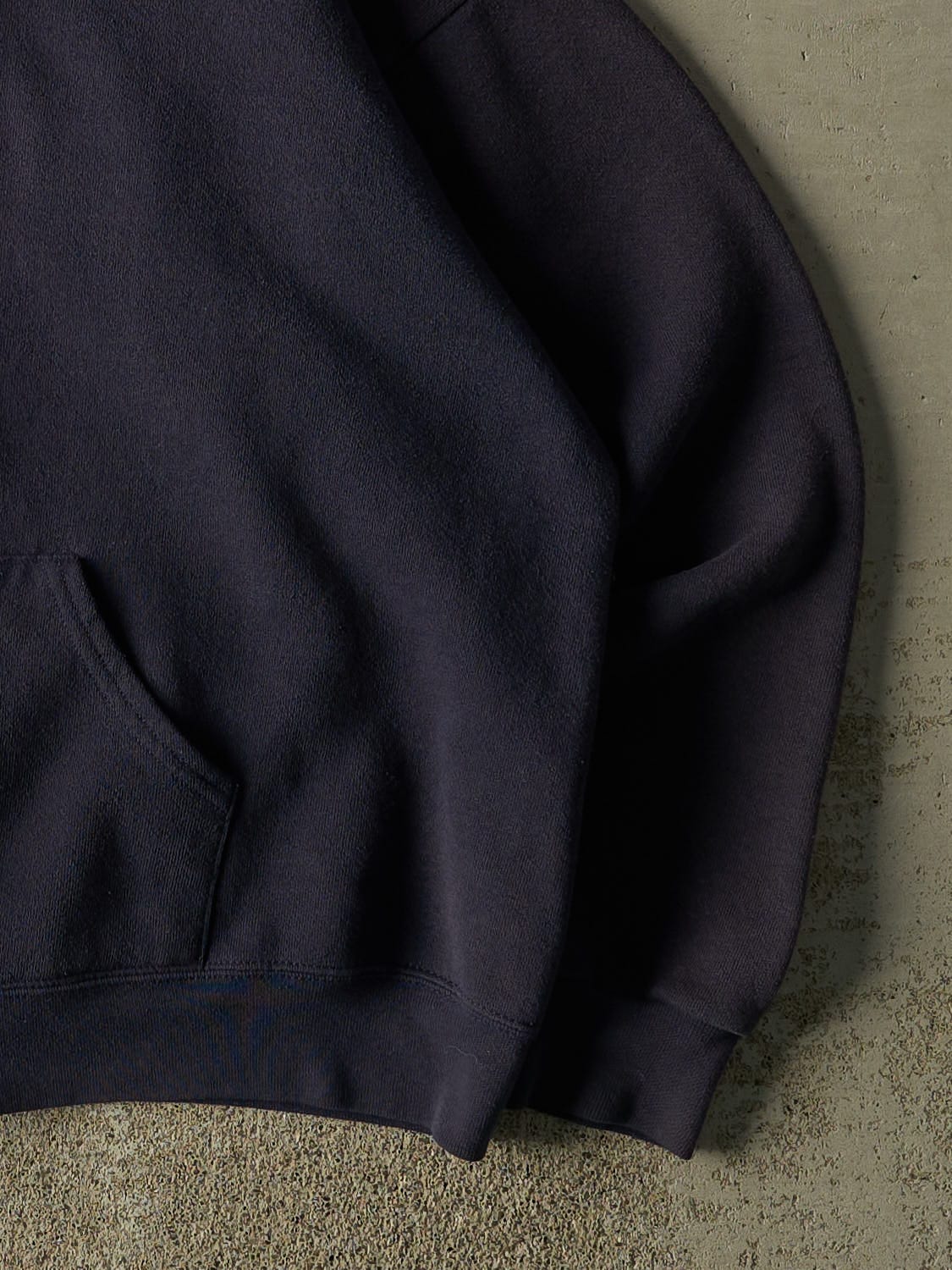 Vintage 90s Navy Blue Blank Zip Up Hoodie (L)