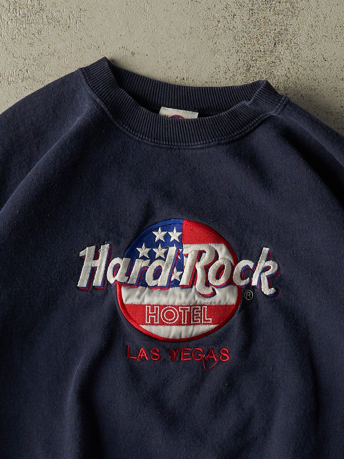 Vintage 90s Navy Blue Hard Rock Hotel Las Vegas Crewneck (XXL)