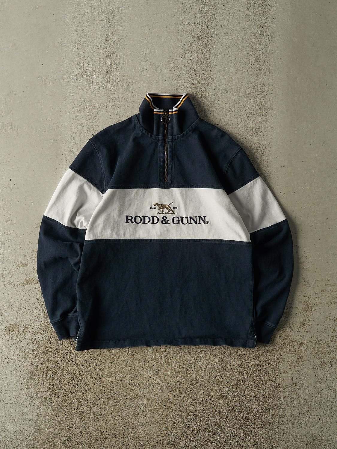 Vintage Y2K Navy Blue Rodd & Gunn Quarter Zip Sweater (M)