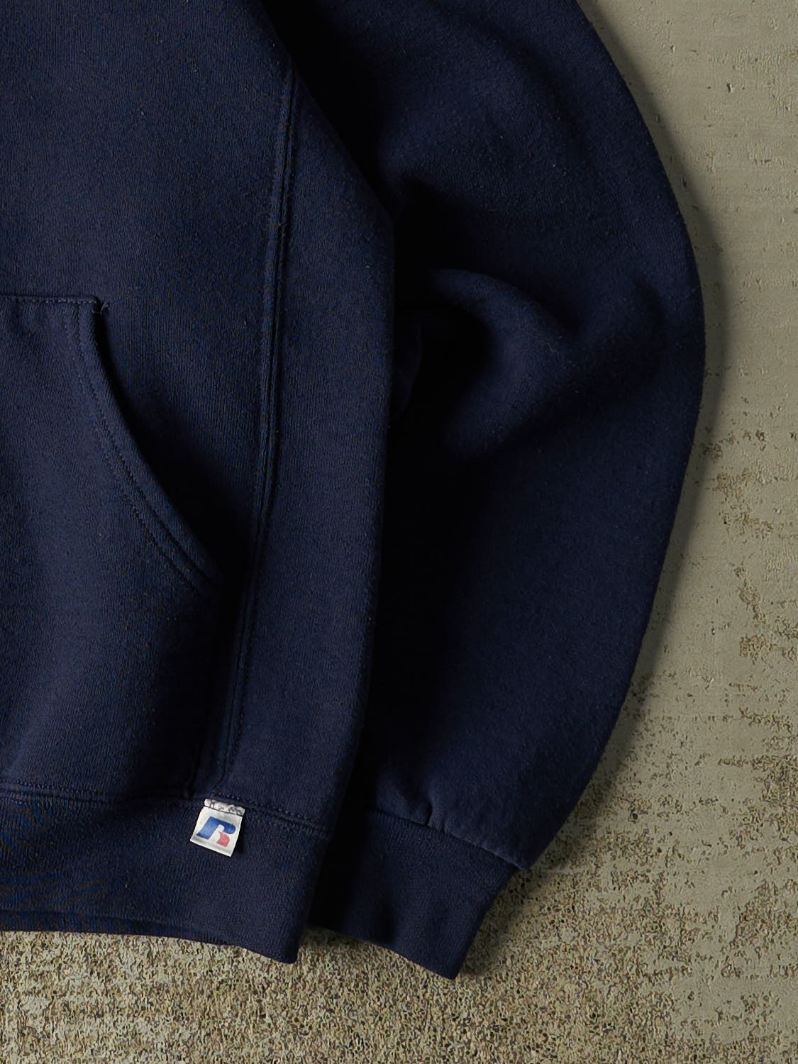 Vintage Y2K Navy Blue Russell Athletic Our Lady of Peace Hoodie (XS/S)