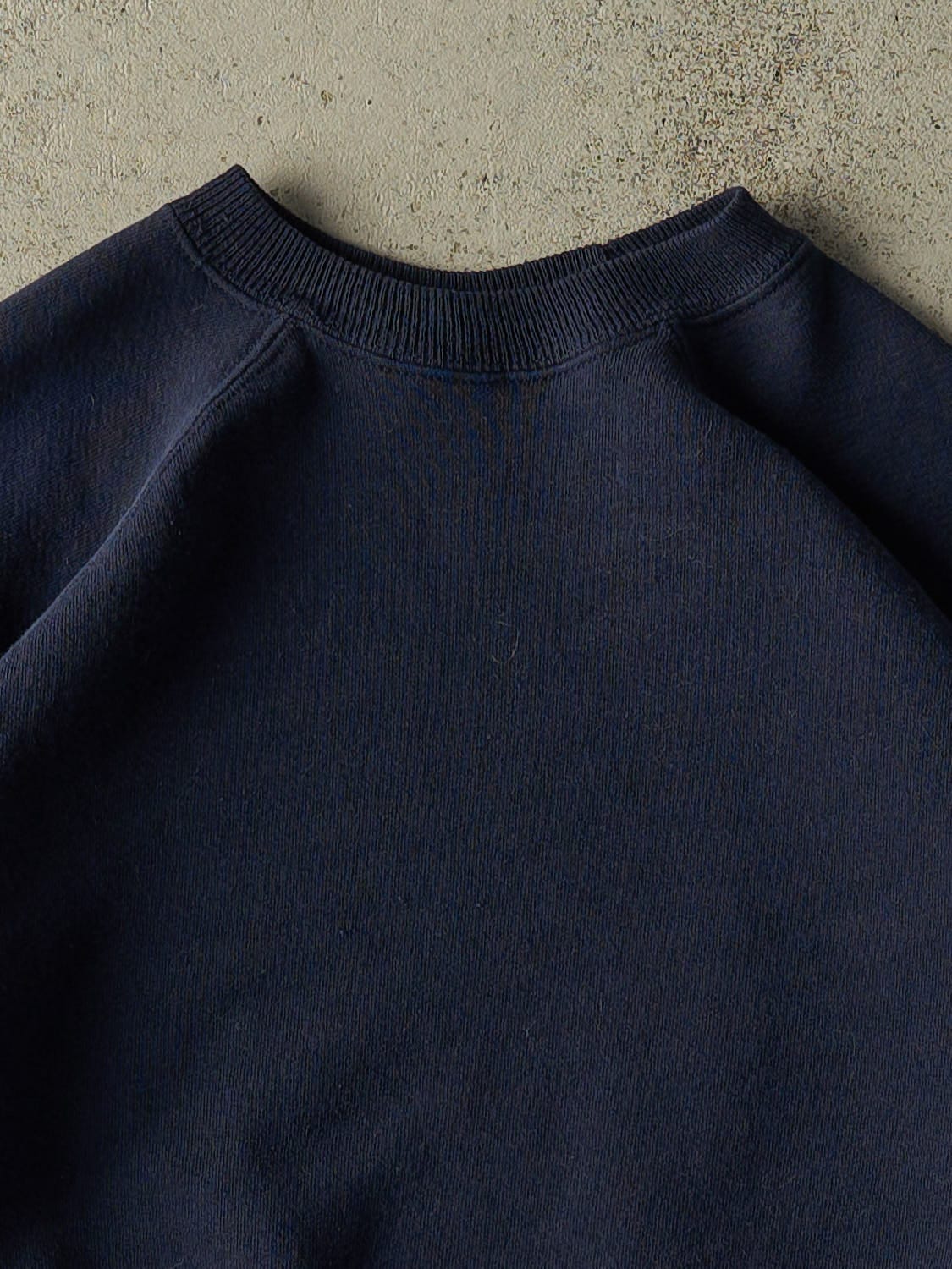 Vintage 80s Navy Blue Blank Crewneck (S)