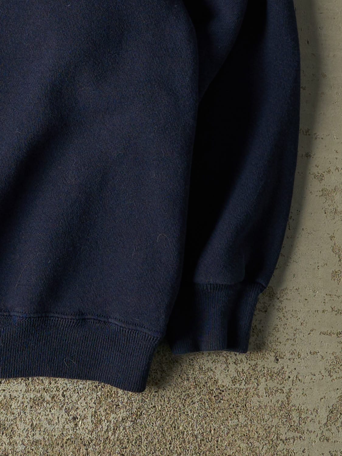 Vintage 80s Navy Blue Blank Crewneck (S)