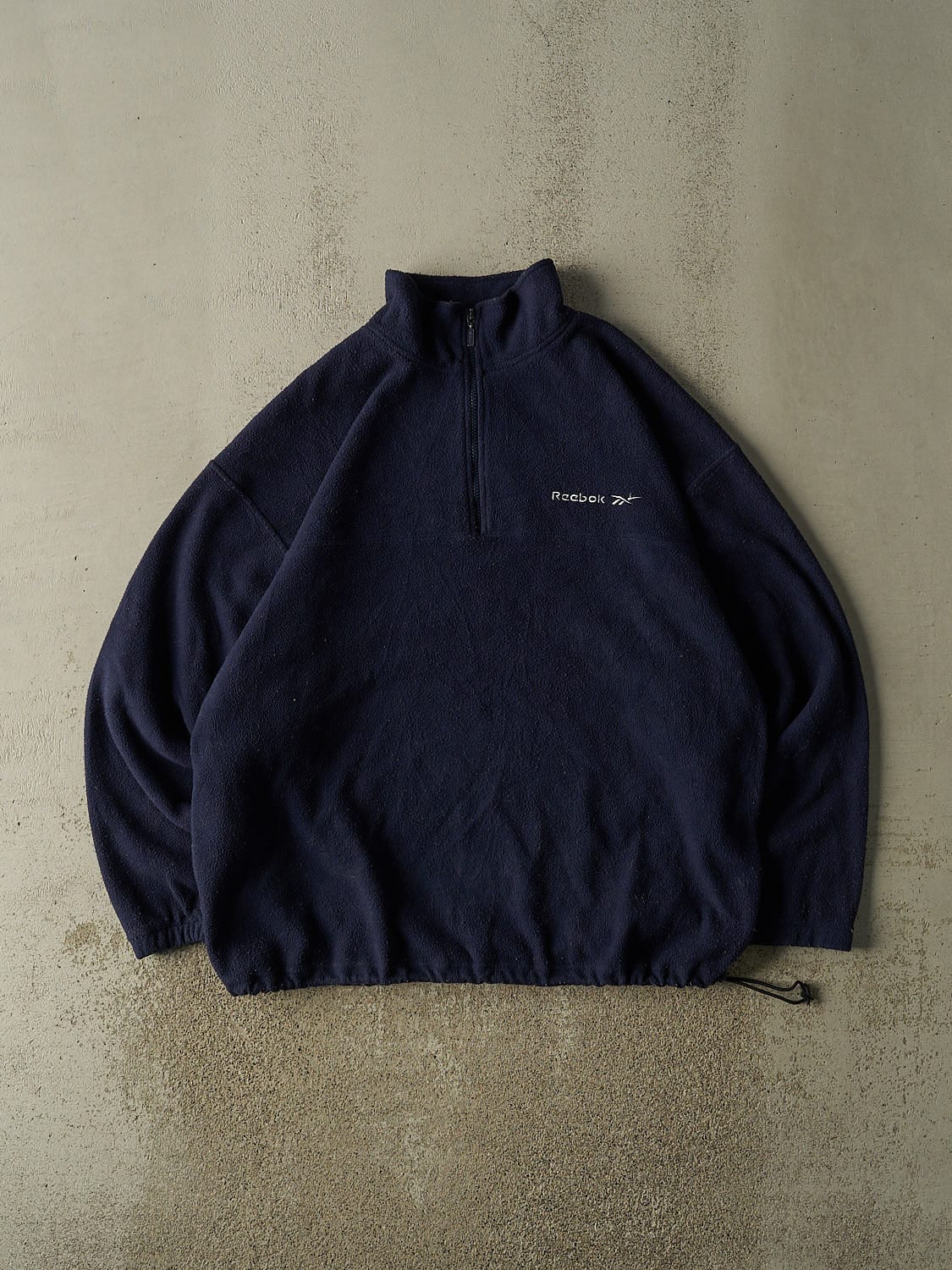 Vintage 90s Navy Blue Reebok Quarter Zip Fleece (XXL/XXXL)