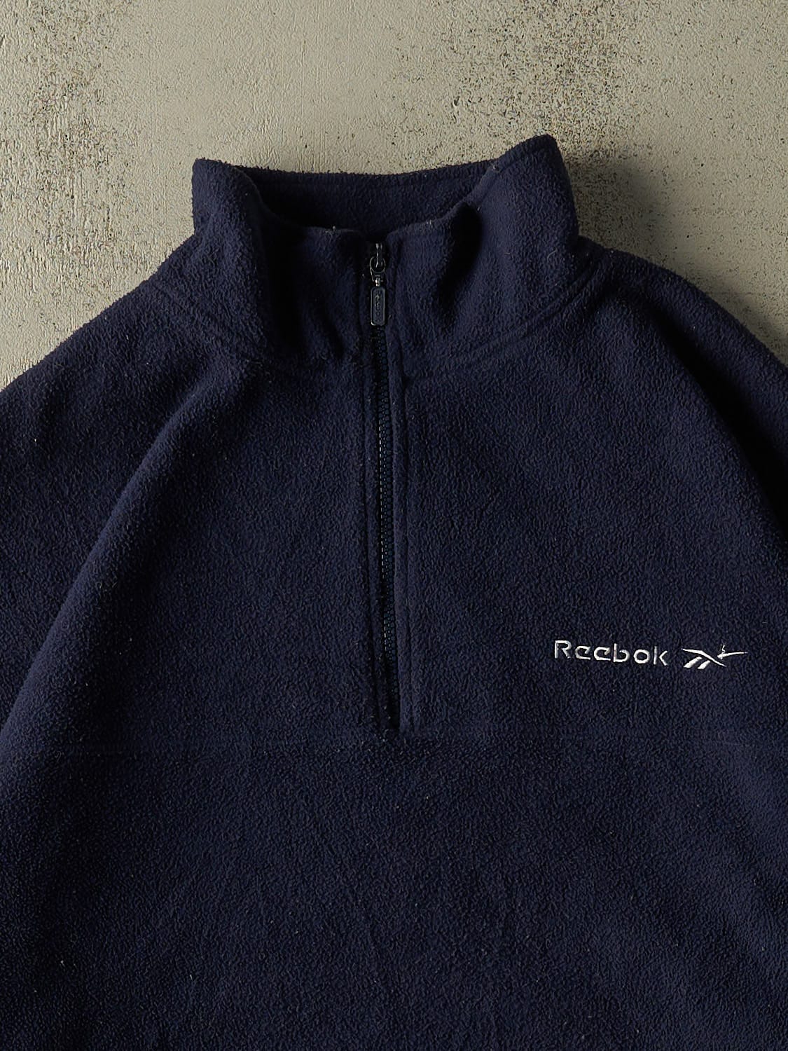 Vintage 90s Navy Blue Reebok Quarter Zip Fleece (XXL/XXXL)