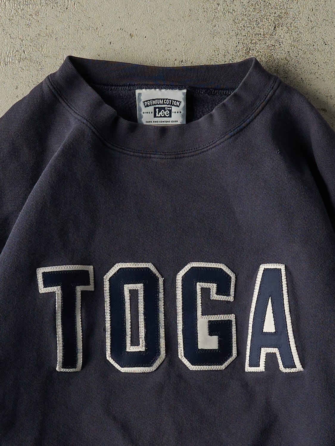 Vintage 90s Navy Blue Toga Embroidered Crewneck (M/L)