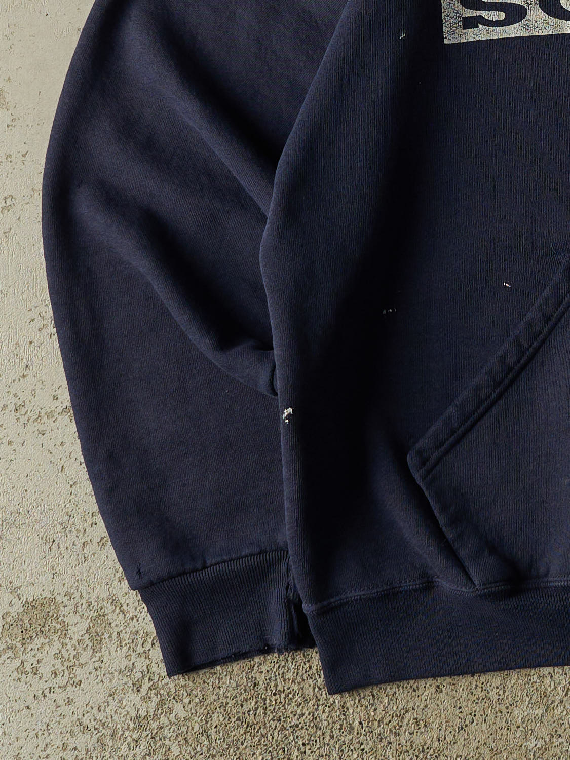 Vintage 90s Navy Blue Russell Athletic Blues Soccer Hoodie (L/XL)