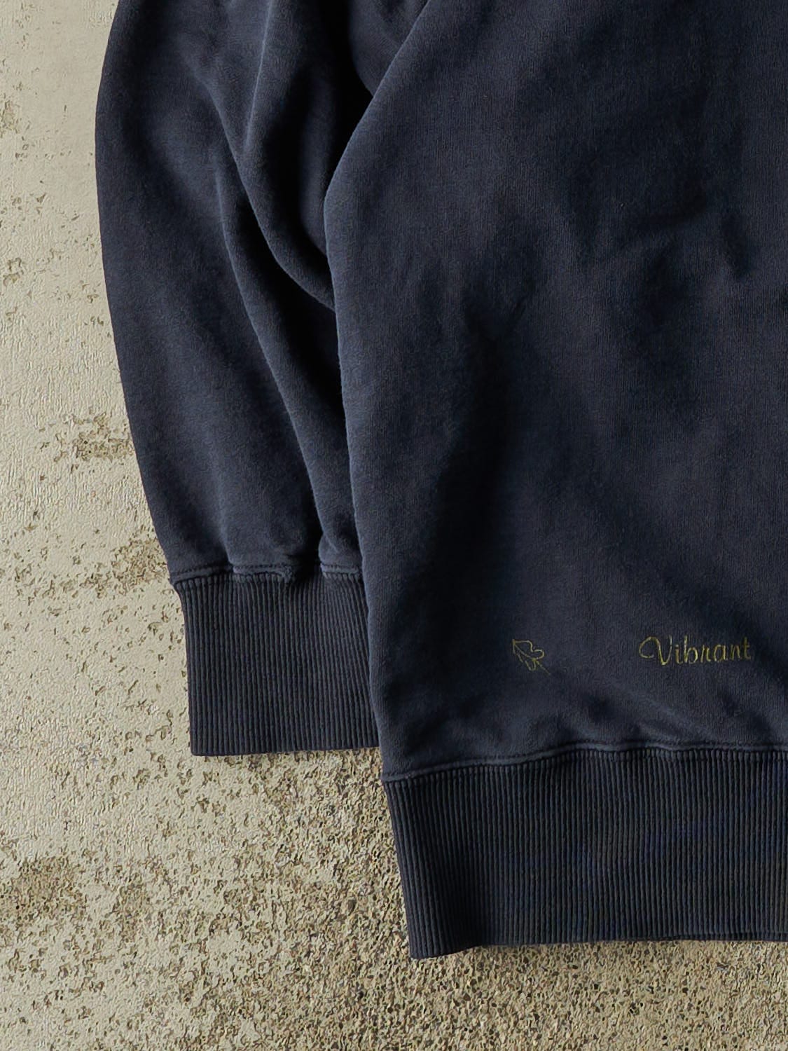 Vintage 90s Navy Blue Cotton Ginny Quarter Zip Sweater (XL/XXL)