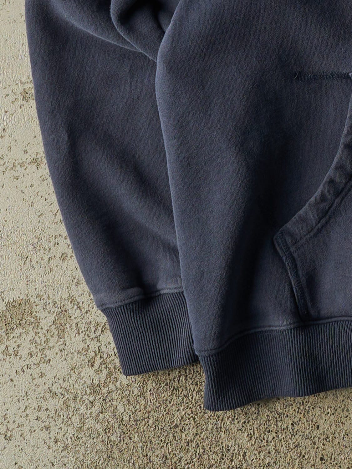 Vintage Y2K Navy Blue Ocean Earth Boarding Co. Zip Up Hoodie (M/L)