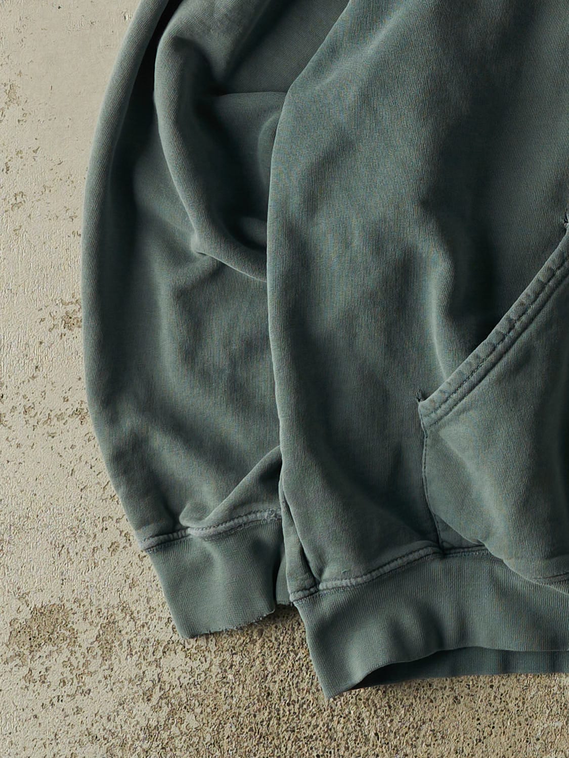 Vintage 90s Sun Faded Green Wind River Ski Patrol Hoodie (L/XL)