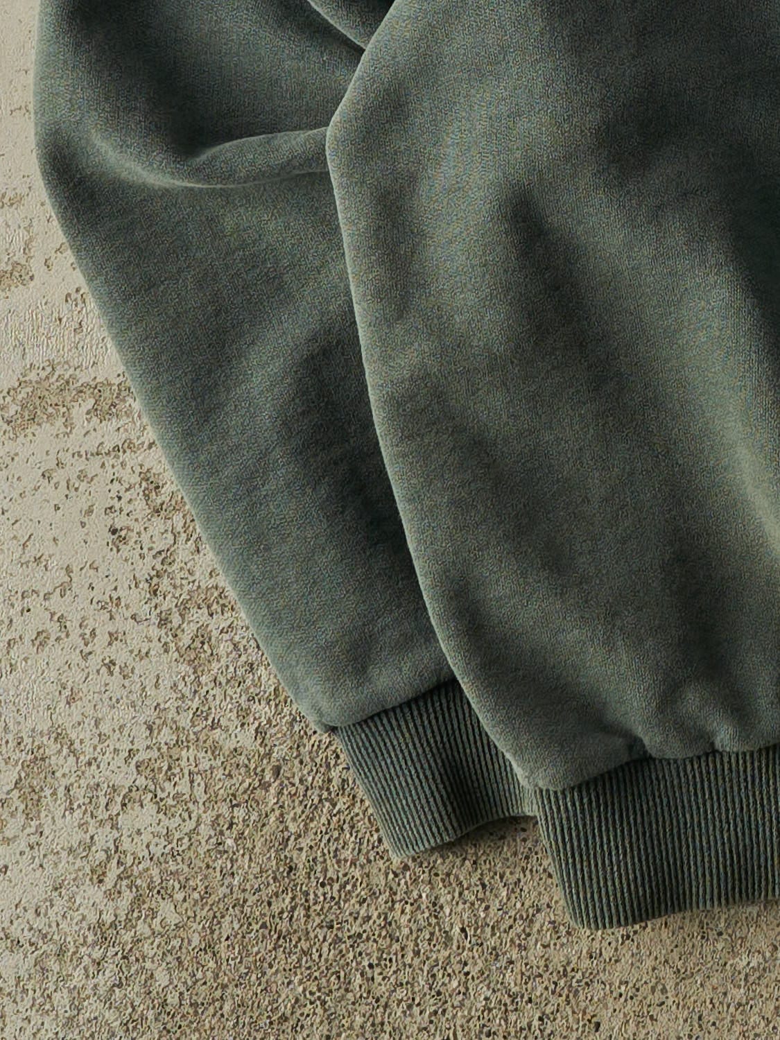 Vintage 90s Washed Green Blank Crewneck (XL)