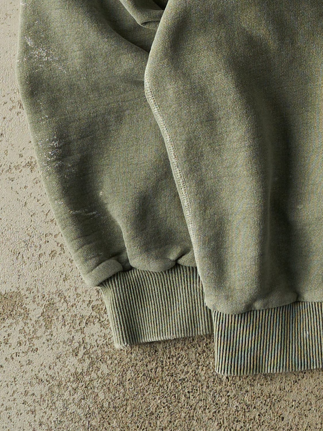 Vintage Y2K Washed Green Wind River Blank Crewneck (XL)