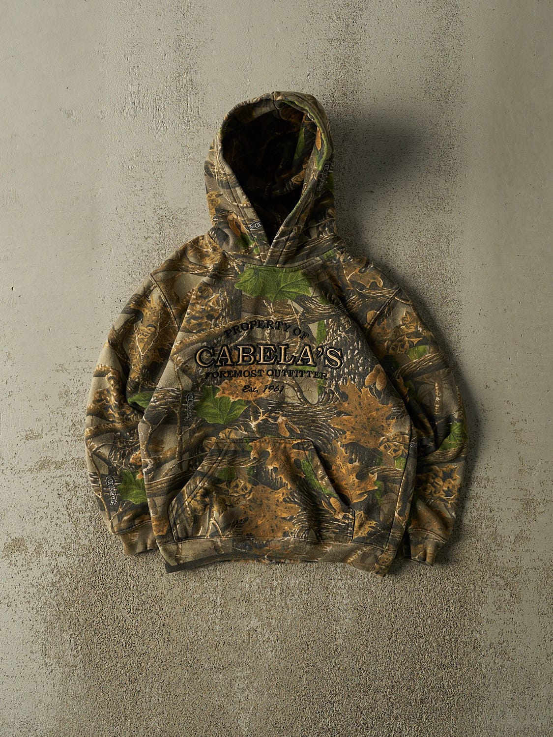 Vintage Y2K Camo Cabela's Embroidered Hoodie (XXS/XS)