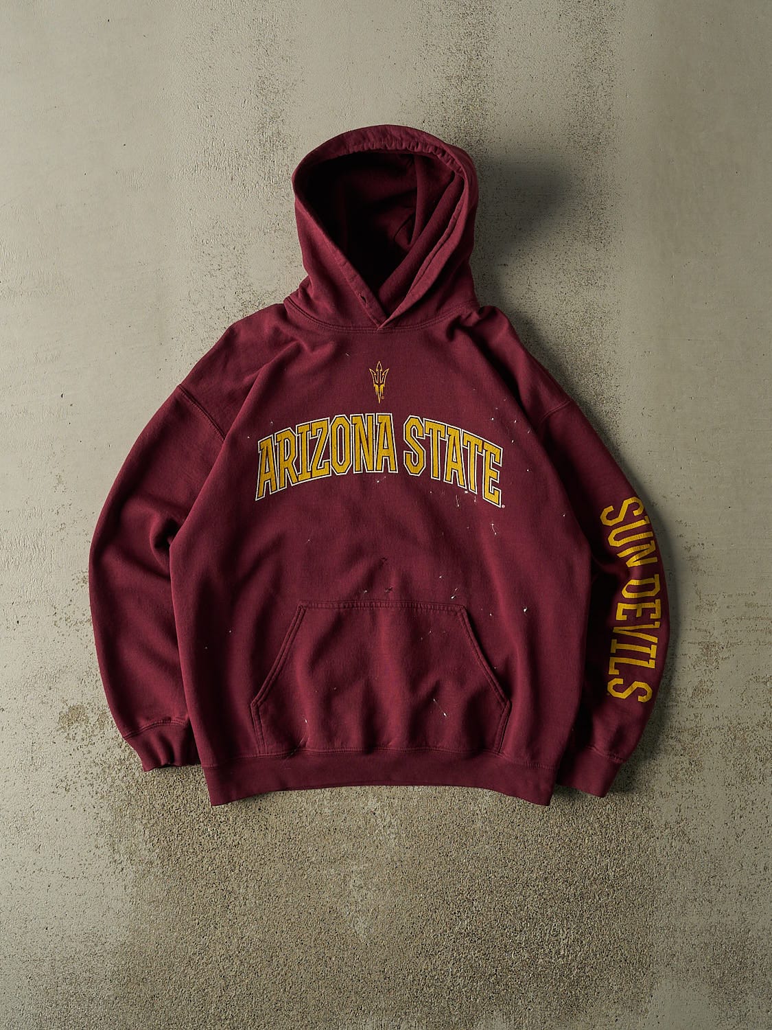 Vintage Y2K Burgundy Arizona State University Sun Devils Hoodie (L/XL)
