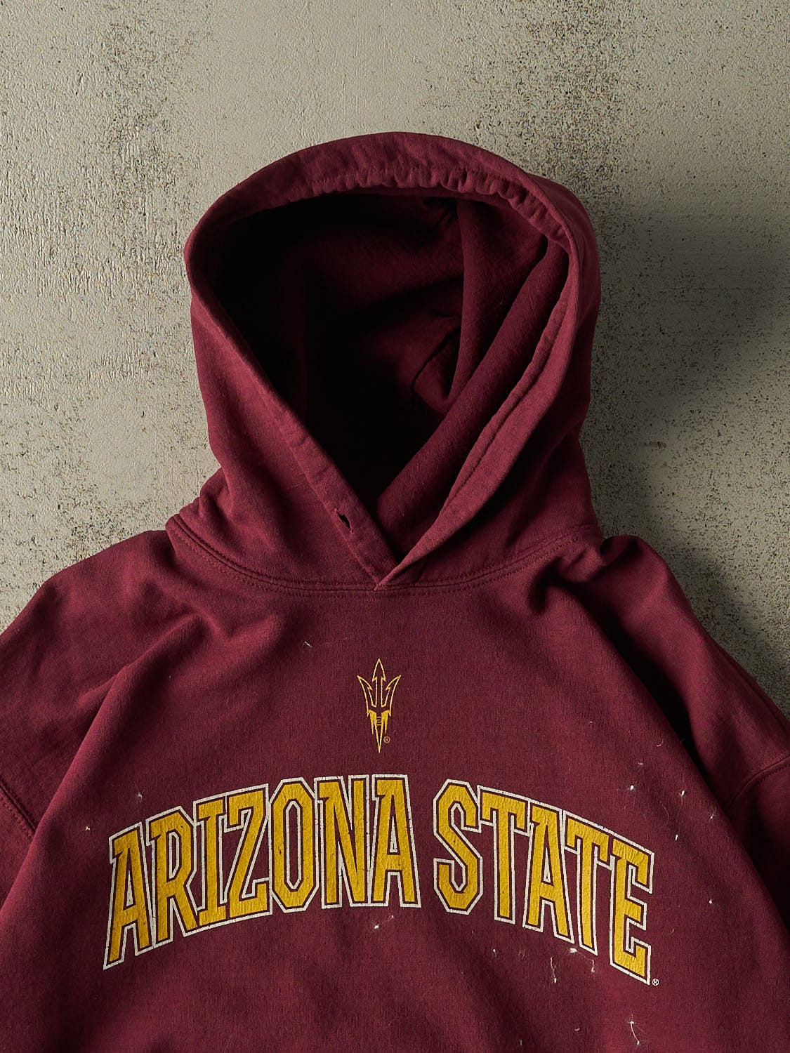 Vintage Y2K Burgundy Arizona State University Sun Devils Hoodie (L/XL)