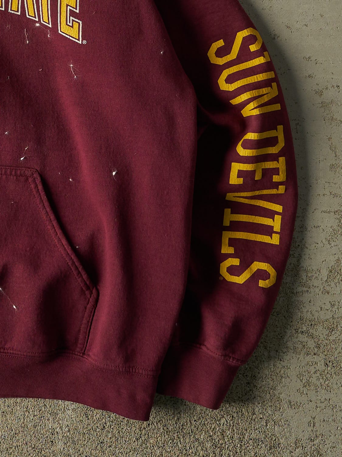 Vintage Y2K Burgundy Arizona State University Sun Devils Hoodie (L/XL)