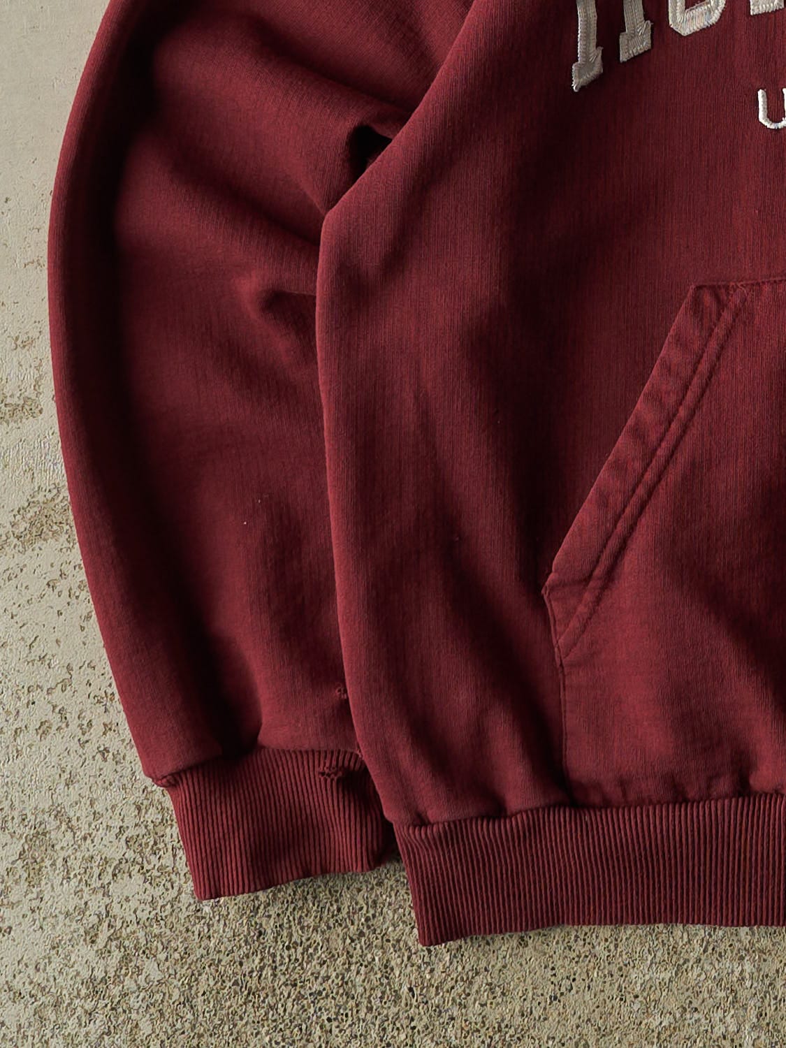 Vintage Y2K Burgundy McMaster University Hoodie (M)