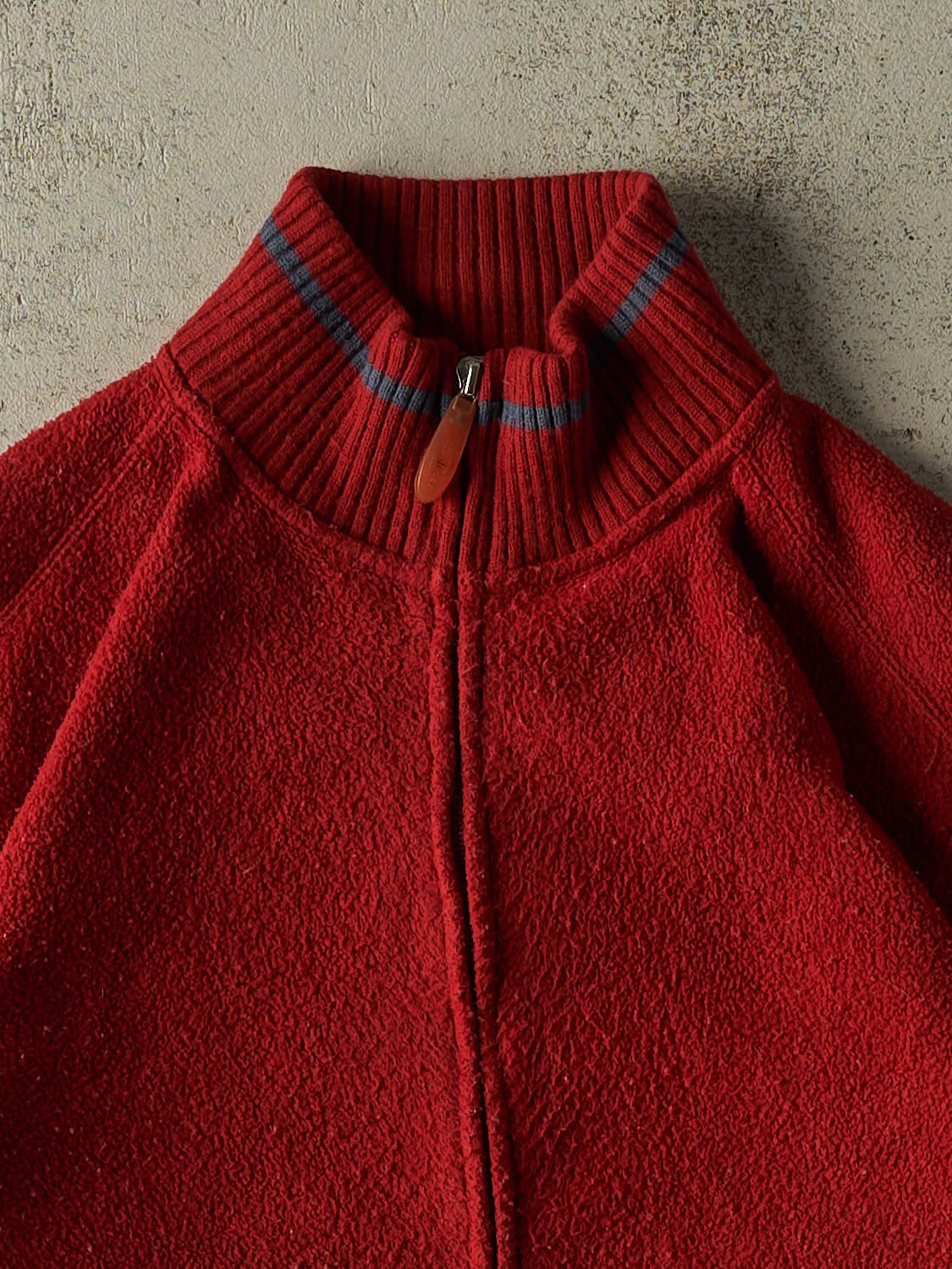 Vintage 90s Red Zip Up Fleece (M)
