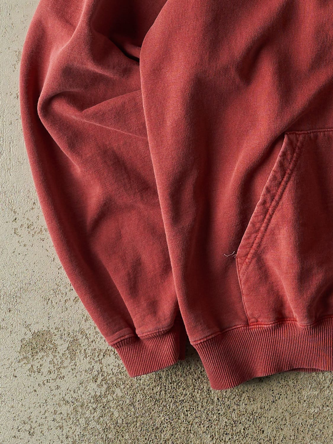 Vintage 90s Sun Faded Red Provincetown Zip Up Hoodie (XL/XXL)