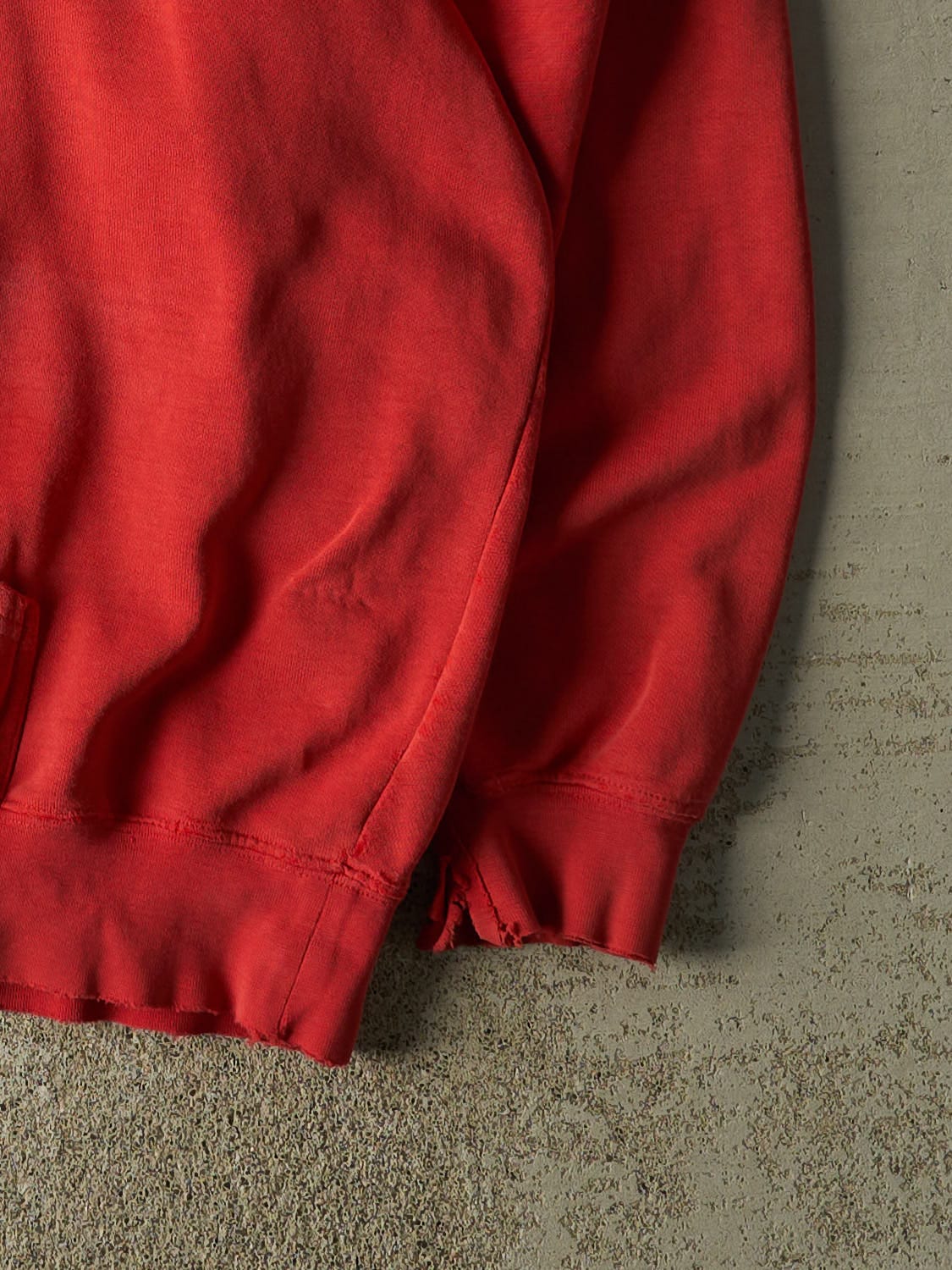Vintage 90s Sun Faded Red Nike Embroidered Middle Swoosh Hoodie (XXL/XXXL)
