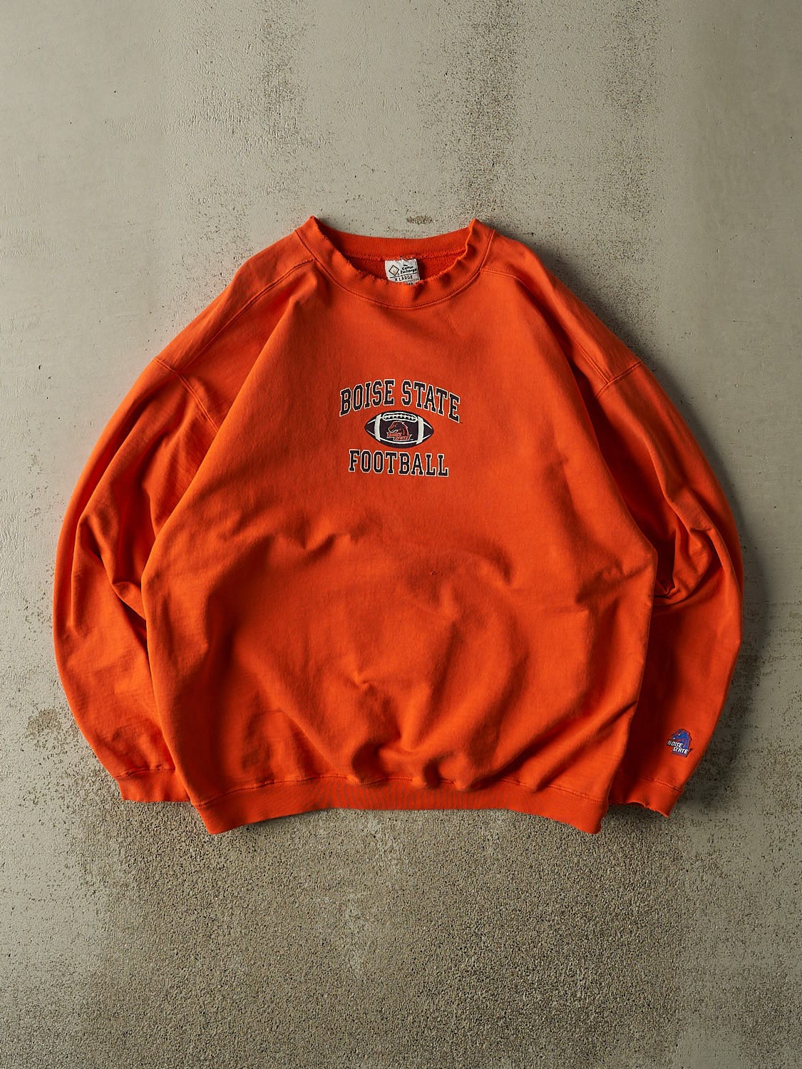 Vintage 90s Orange Boise State Broncos Football Crewneck (XXL)