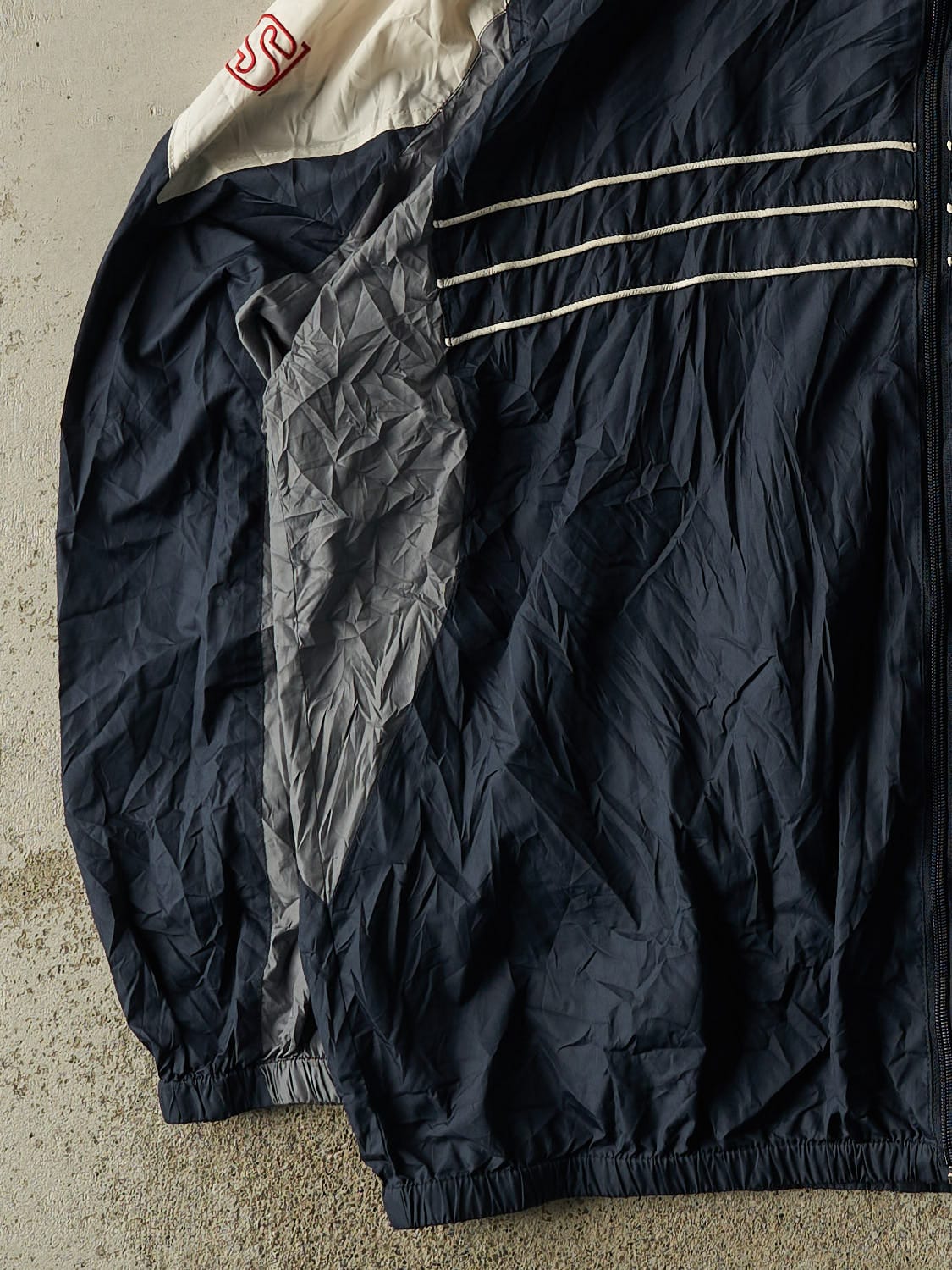 Vintage Y2K Navy Blue Buffalo Bills Windbreaker Jacket (XL/XXL)