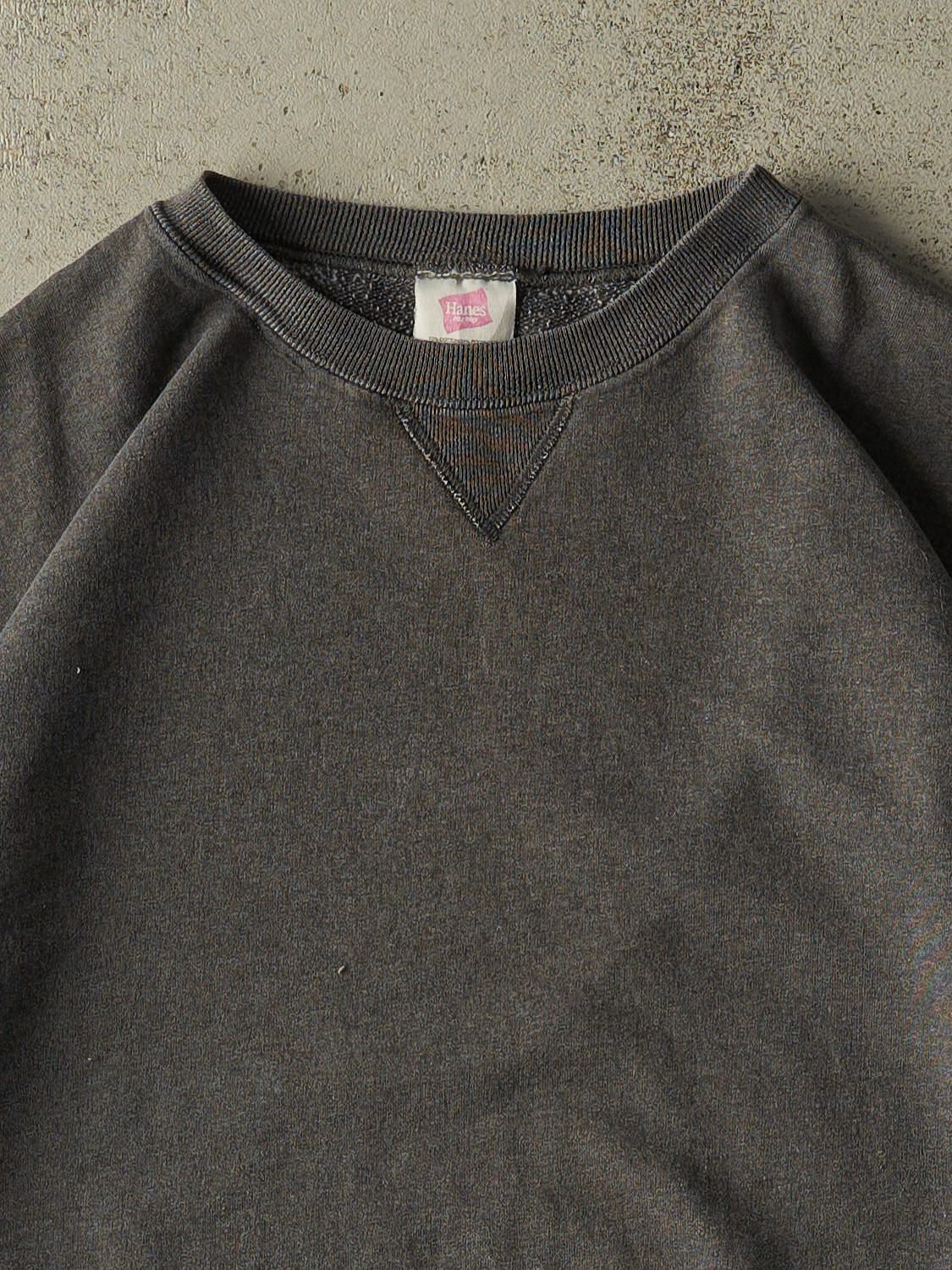 Vintage 90s Charcoal Grey Blank  Crewneck (S/M)