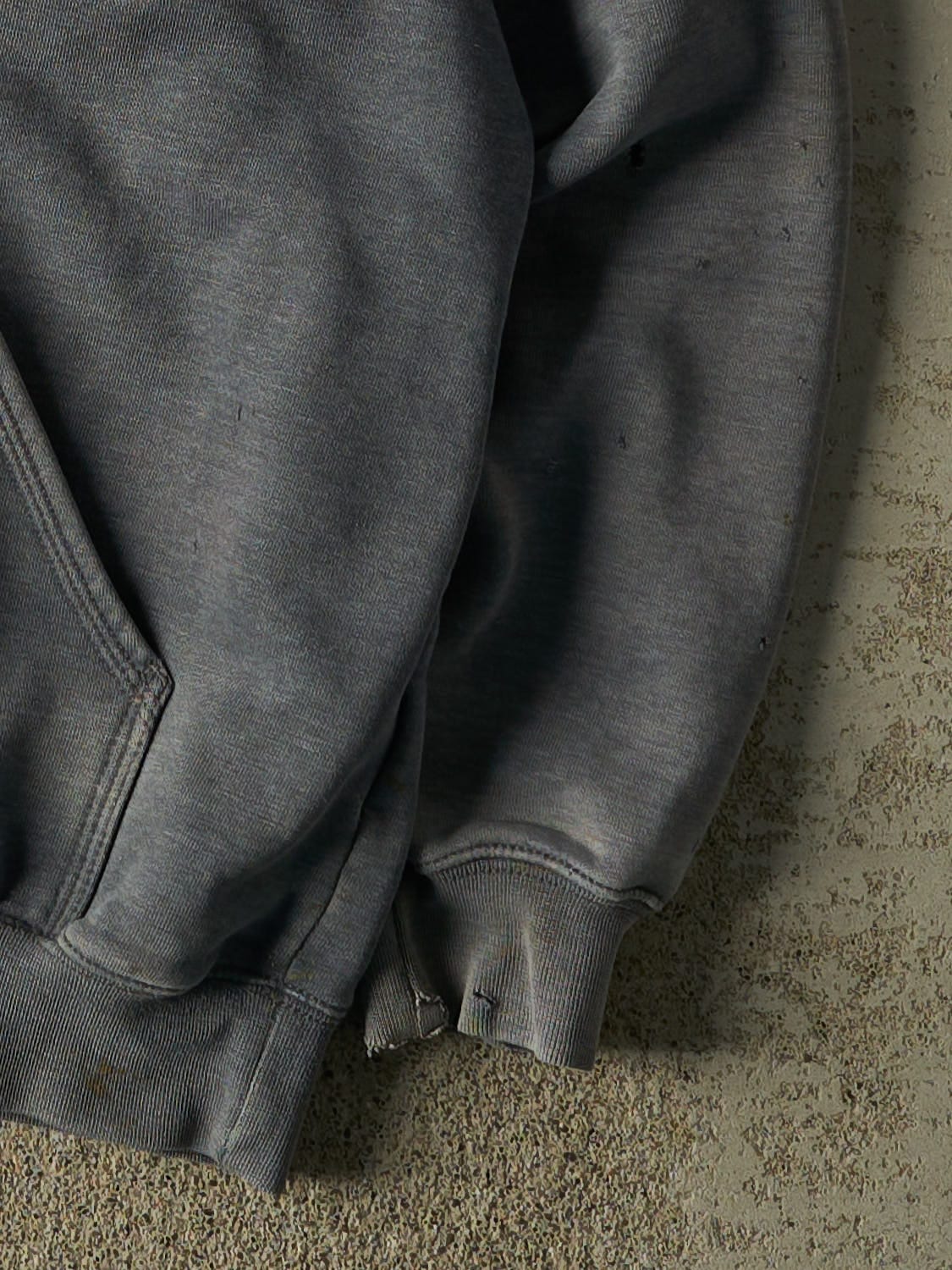 Vintage Y2K Faded Charcoal Grey Carhartt Hoodie (L/XL)