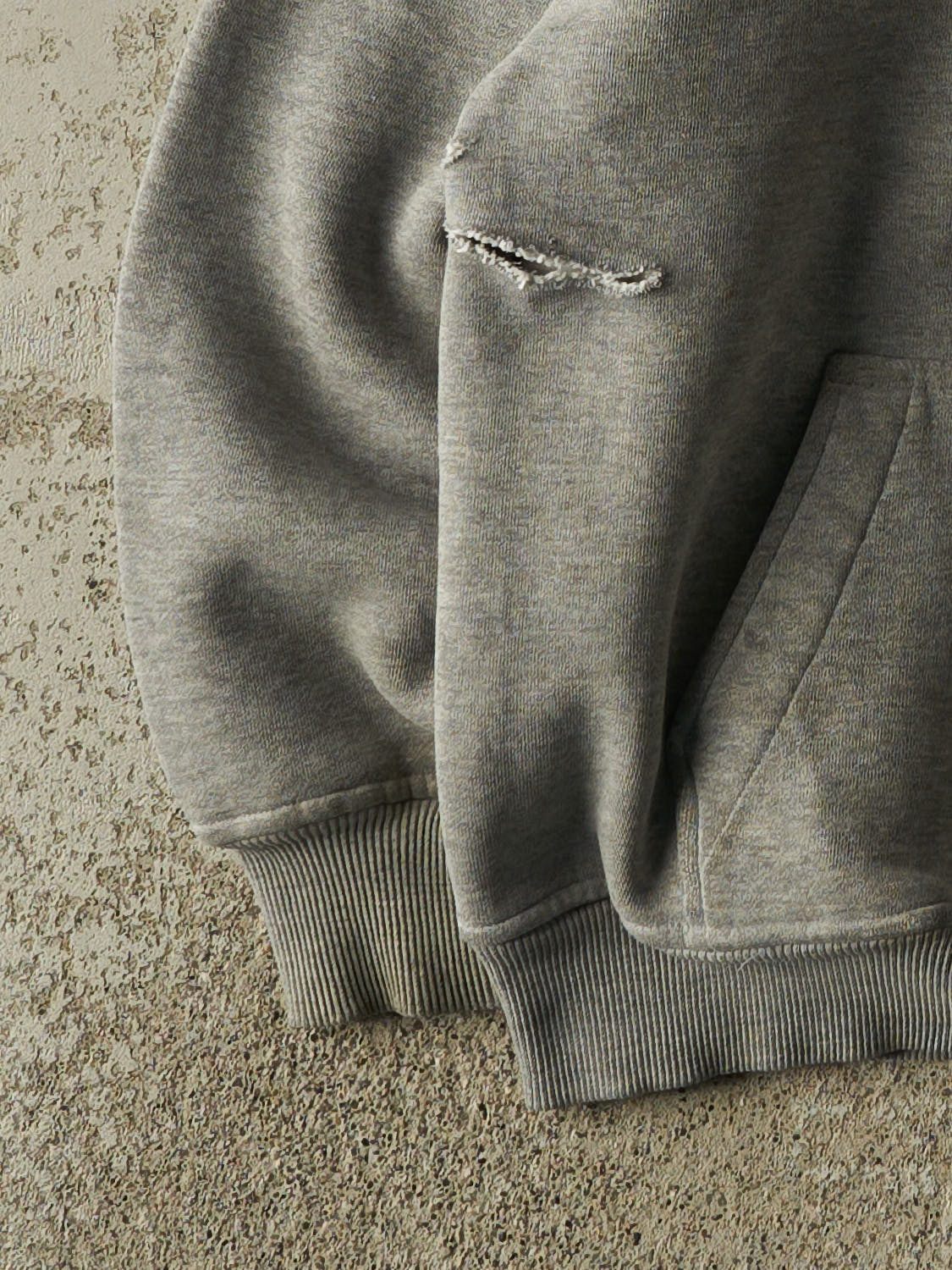 Vintage 90s Grey R Graphic Hoodie (XS/S)