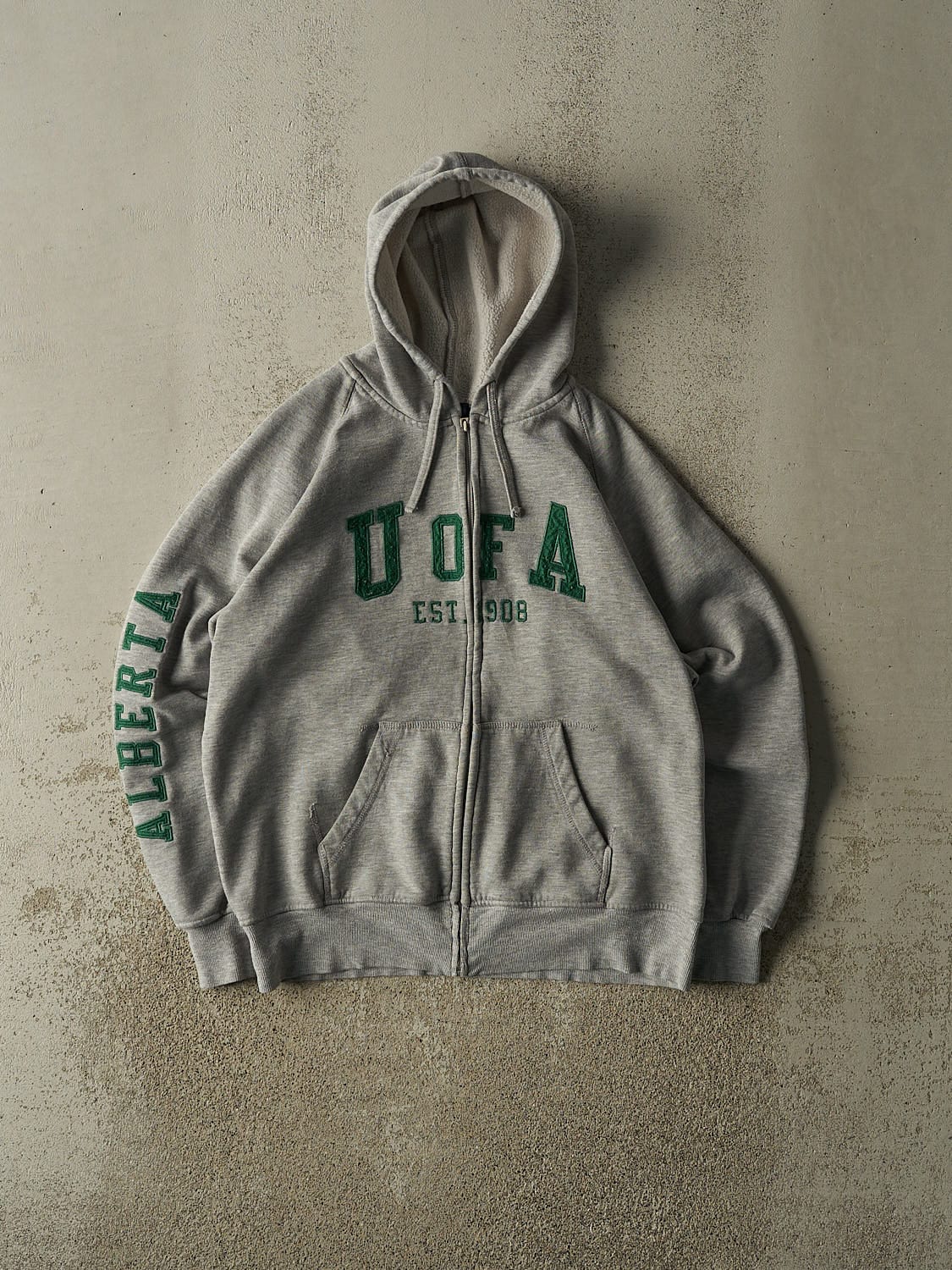 Vintage Y2K Grey University of Alberta Hoodie (M/L)