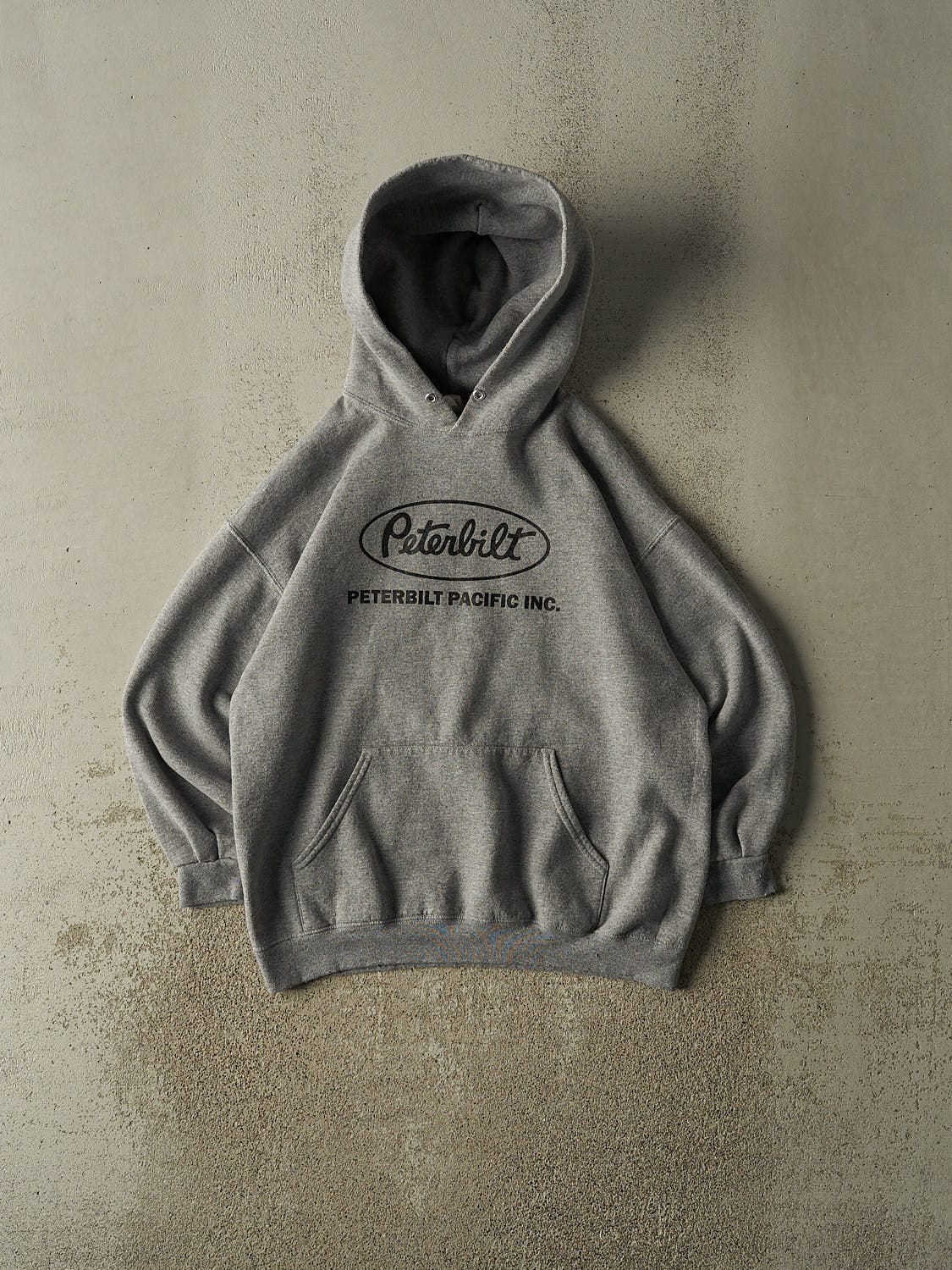 Vintage 90s Grey Peterbilt Trucking Hoodie (M/L)