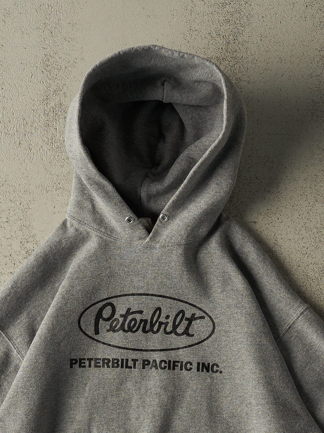 Vintage 90s Grey Peterbilt Trucking Hoodie (M/L)