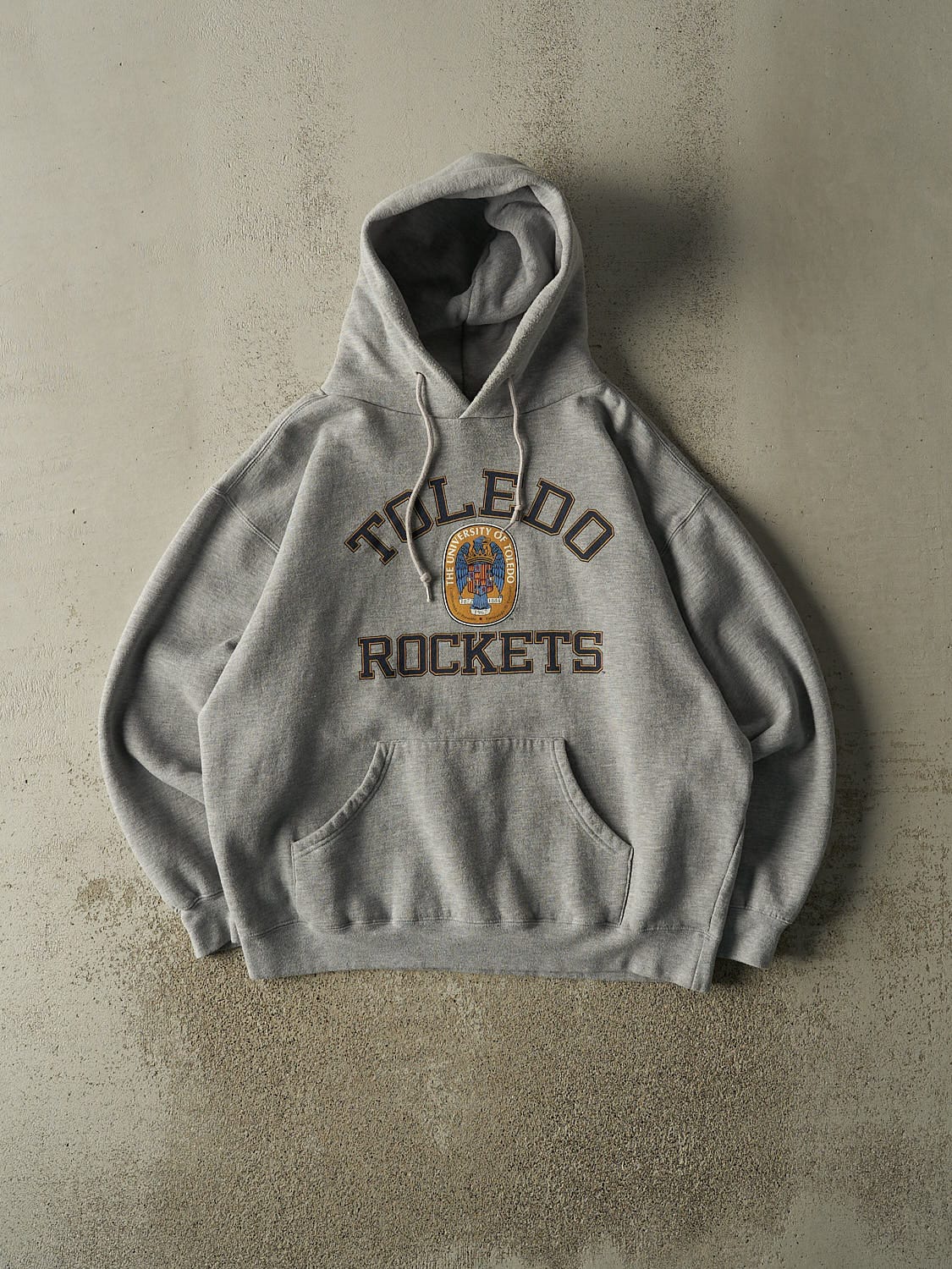 Vintage 90s Grey University of Toledo Rockets Hoodie (XL)