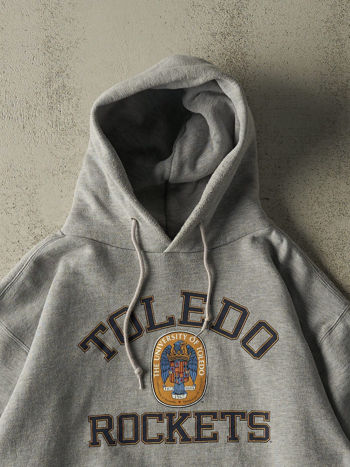 Vintage 90s Grey University of Toledo Rockets Hoodie (XL)