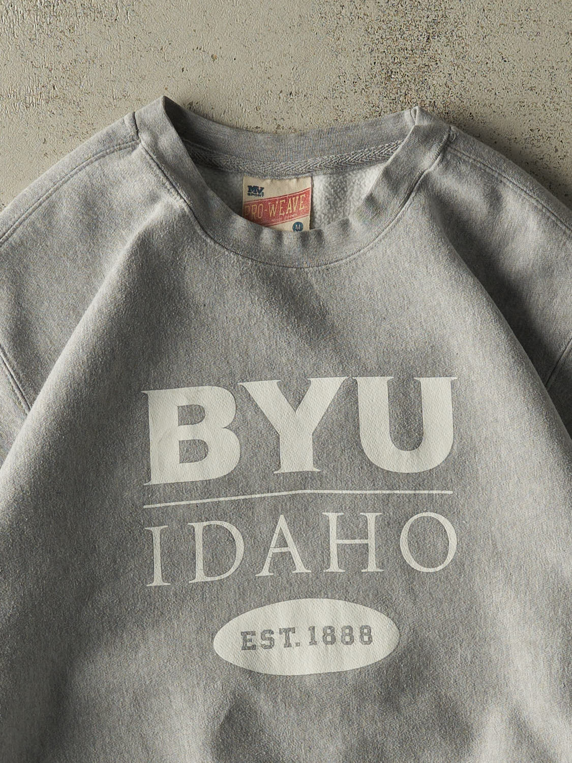Vintage 90s Grey BYU Idaho Crewneck (L/XL)