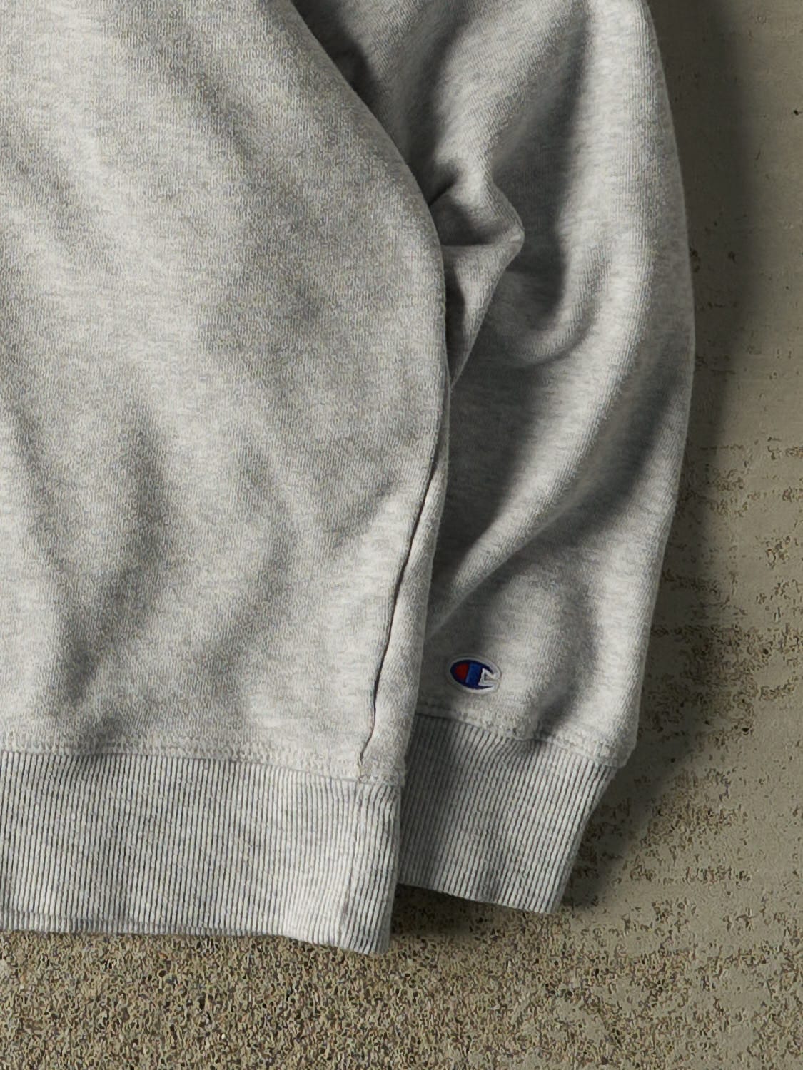 Vintage Y2K Heather Grey Champion Tonal Quarter Zip Sweater (M/L)