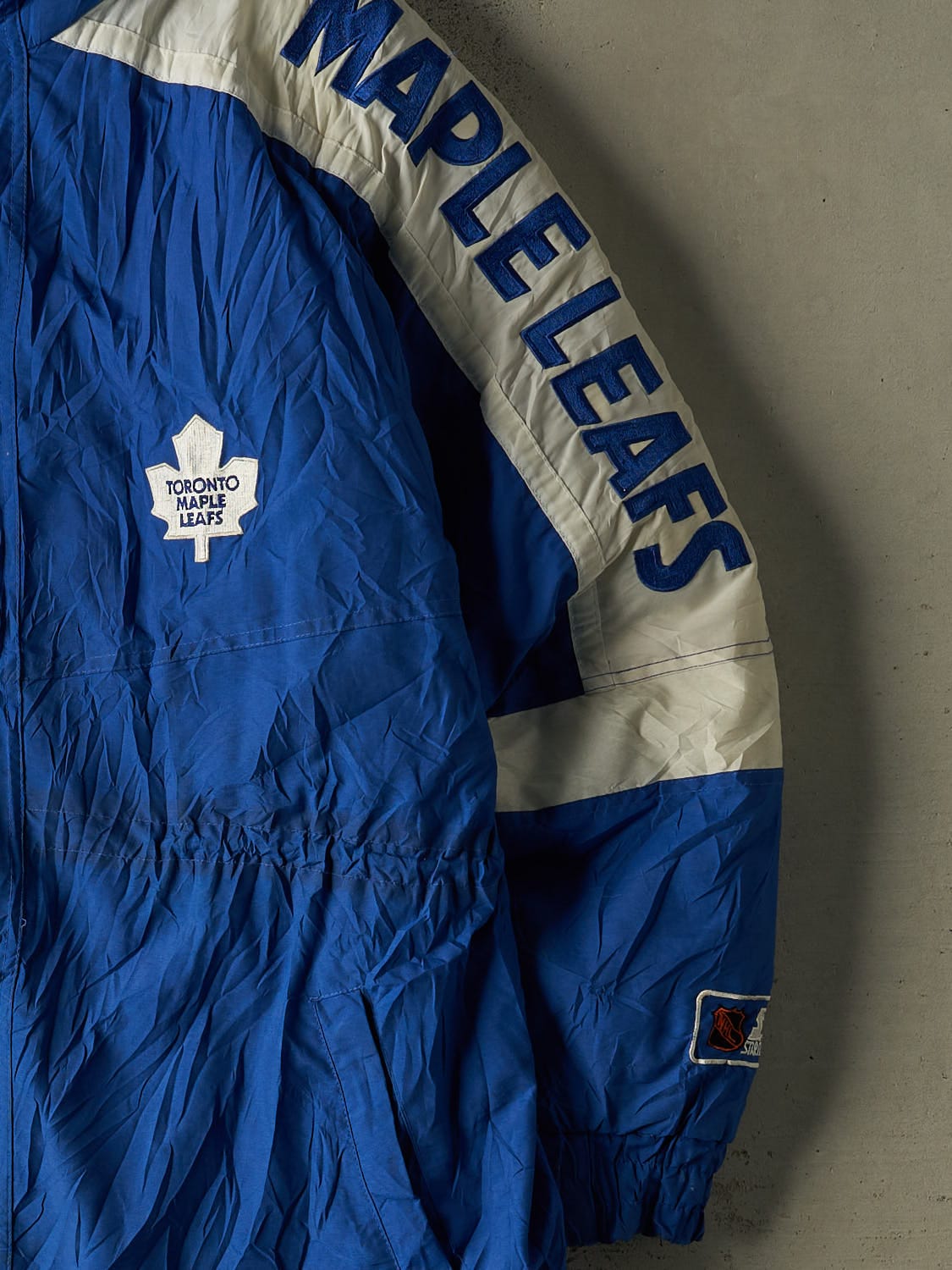 Vintage 90s Blue Toronto Maple Leafs Starter Winter Long Jacket (XL/XXL)