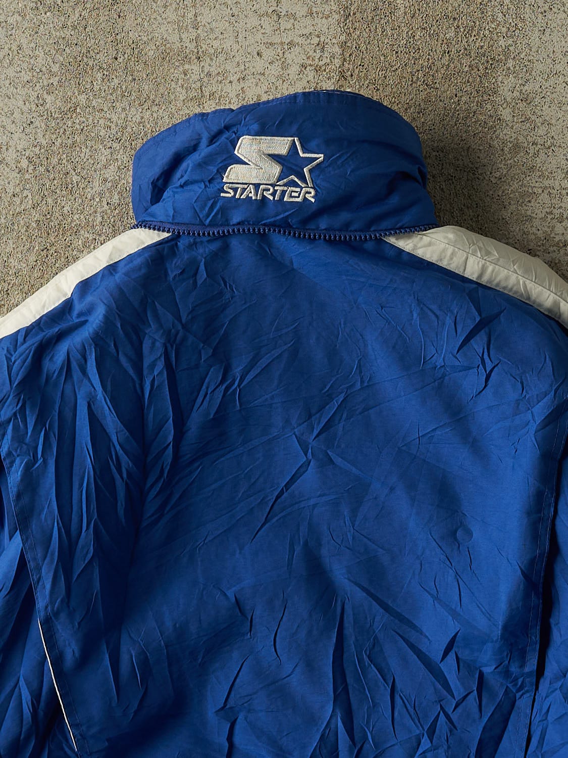 Vintage 90s Blue Toronto Maple Leafs Starter Winter Long Jacket (XL/XXL)
