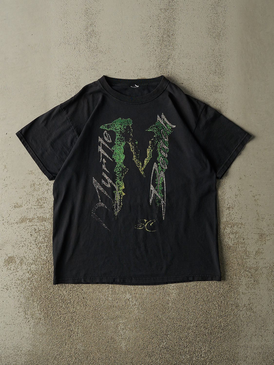 Vintage Y2K Faded Black Myrtle Beach Tee (M/L)
