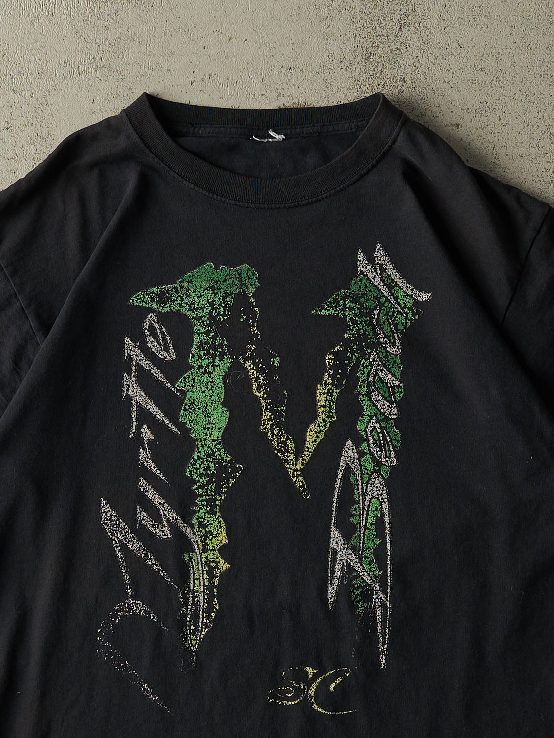 Vintage Y2K Faded Black Myrtle Beach Tee (M/L)