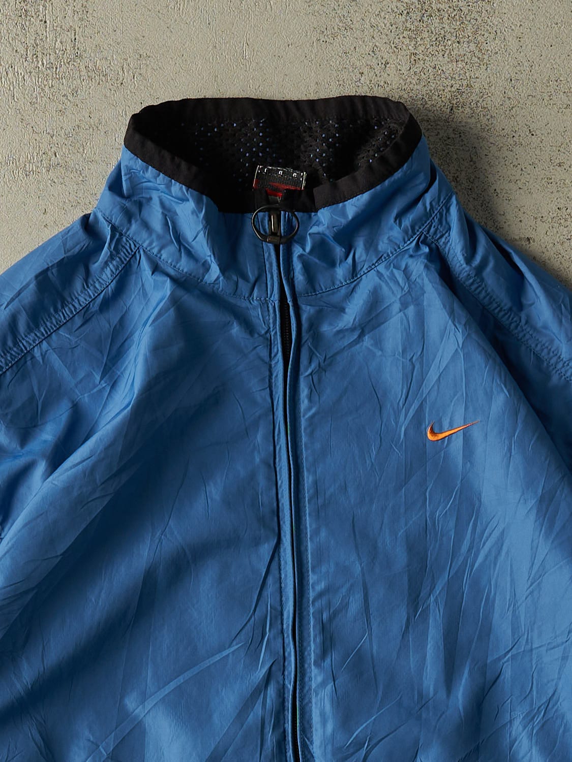 Vintage Y2K Blue Nike Embroidered Windbreaker Jacket (XL)