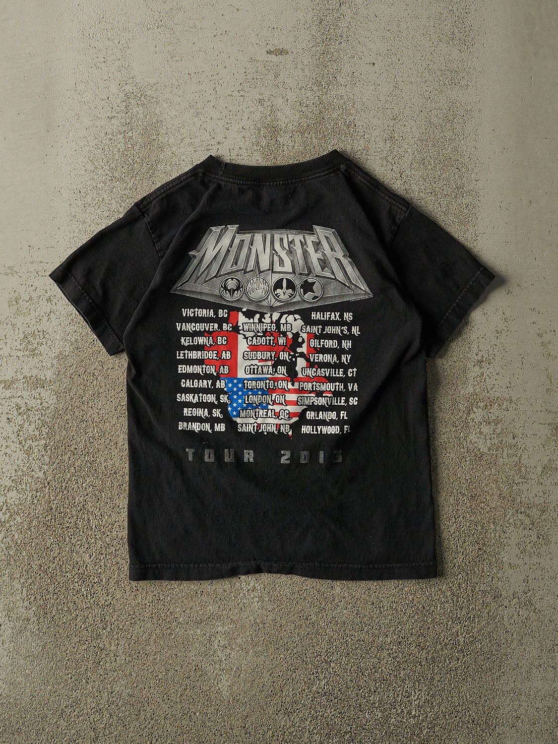 Vintage 13' Black KISS "Monster Tour" Band Tee (XXS/XS)