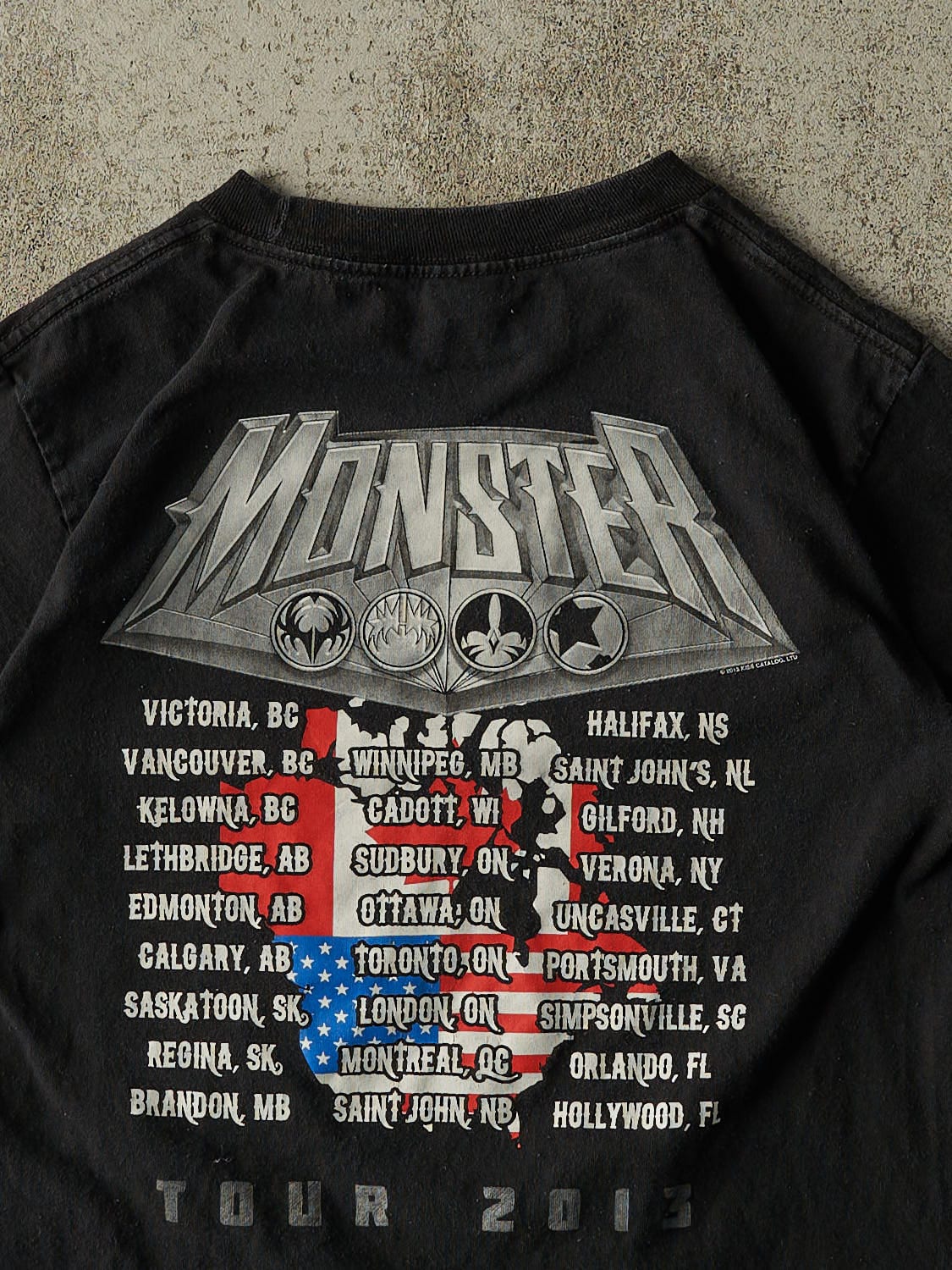 Vintage 13' Black KISS "Monster Tour" Band Tee (XXS/XS)